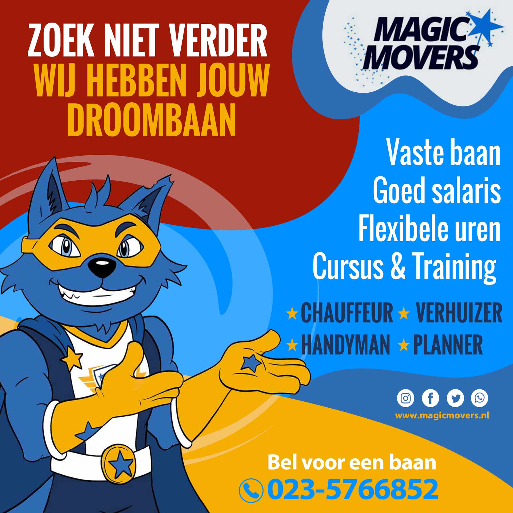 Aanpakkers gezocht: - Verhuisbedrijf nodig? Magic Movers